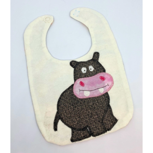 Holly the Hippo - Handcrafted Bib