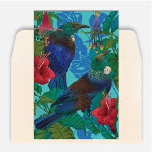 Tūī & Pūriri Greeting Card