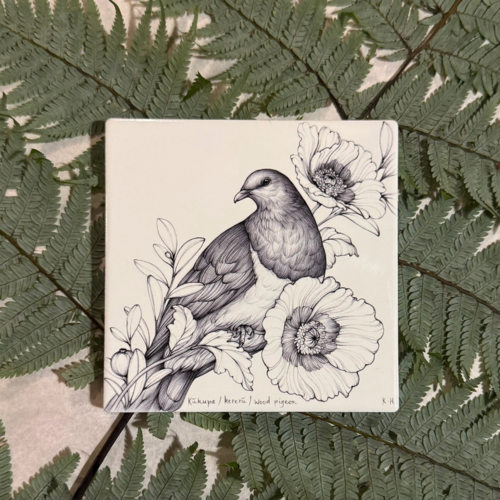 Coaster - Kūkupa / Kererū / Wood Pigeon by Katy Hayward - Image 3