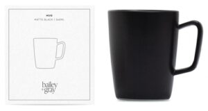 Bailey + Gray Matte Black Mug 340ml