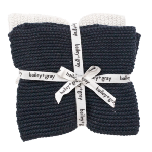 Bailey + Gray Cotton Knitted Wash Cloth (Set of 2)