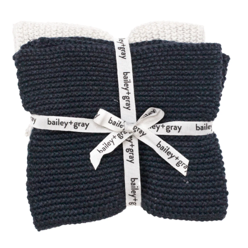 Bailey + Gray Cotton Knitted Wash Cloth (Set of 2)
